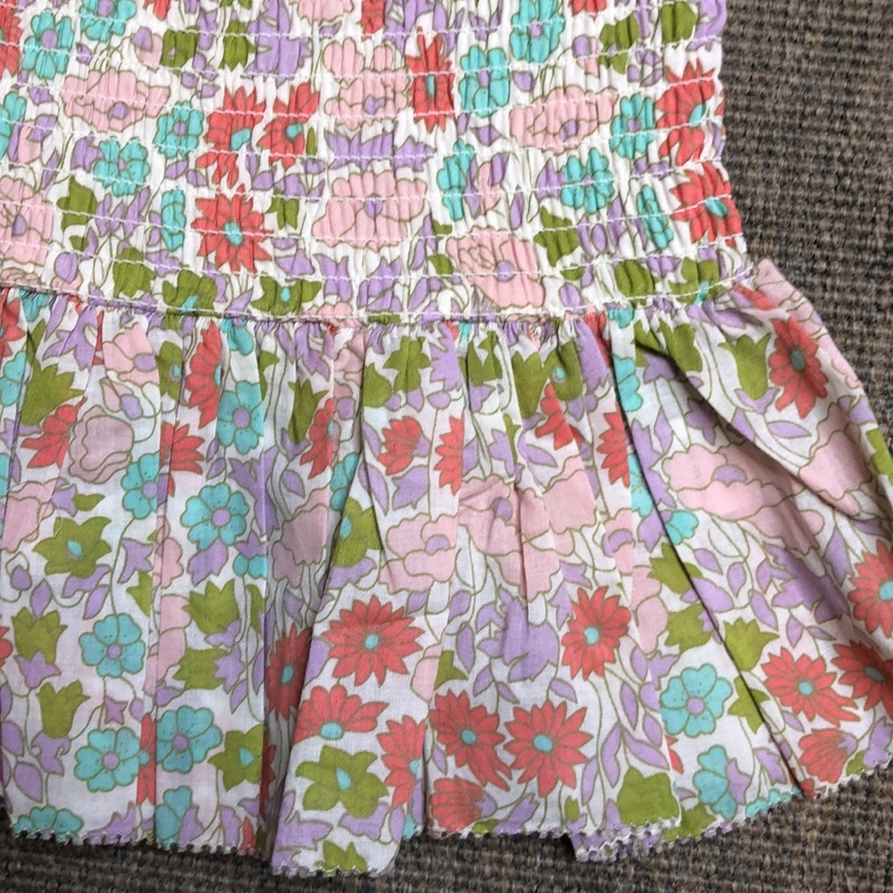 NWT Love the Label Ines Ivory Smocked Bodice Tank size Xs - Picture 5 of 8